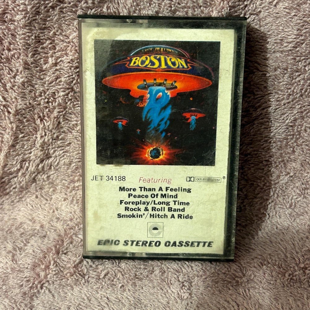 Boston Cassette Tape 1976 Debut Self Title Album Audio Hard Rock Punk - Tested